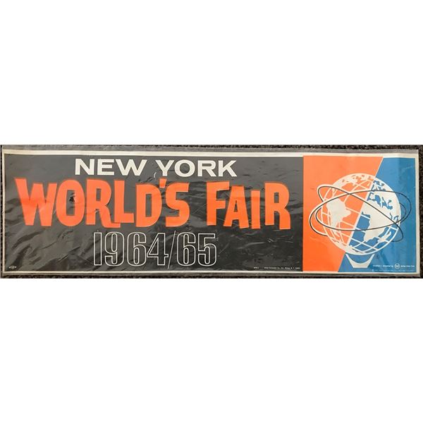 New York World's Fair 1964-65 Bumper Sticker