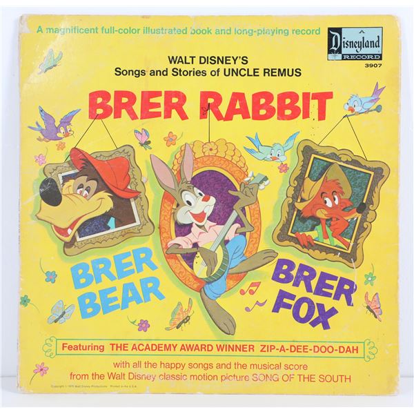 Walt Disney's Songs and Stories of Uncle Remus Purple Record