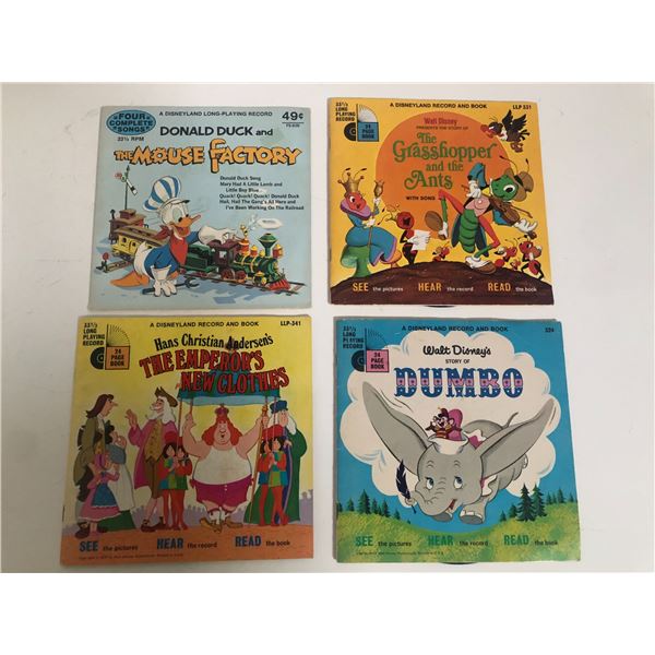 LOT of 4 Disneyland Records 33 1/3 RPM