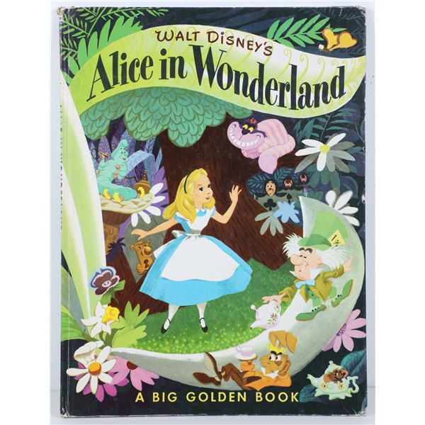 Disney Alice in Wonderland Golden Book Signed