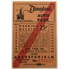 Image 1 : Disneyland Vintage First Series Auto Park Ticket