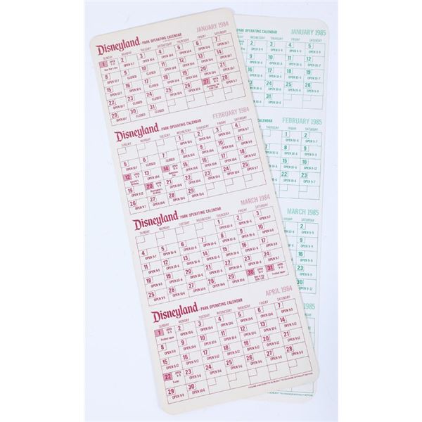 Disneyland Park Operating Calendars II