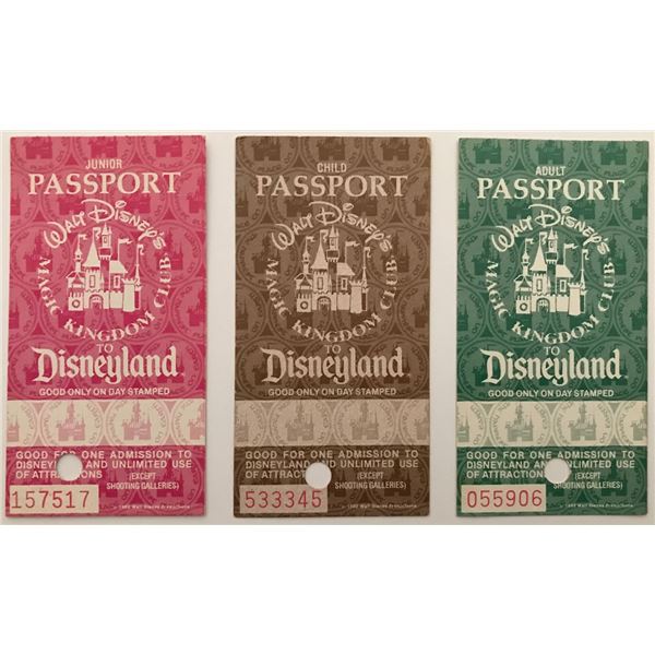 Disneyland 1980's Tickets