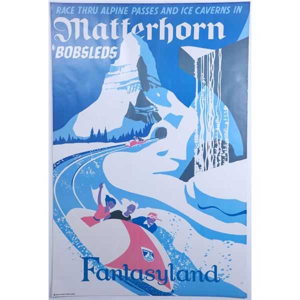 Disneyland Matterhorn Attraction Poster