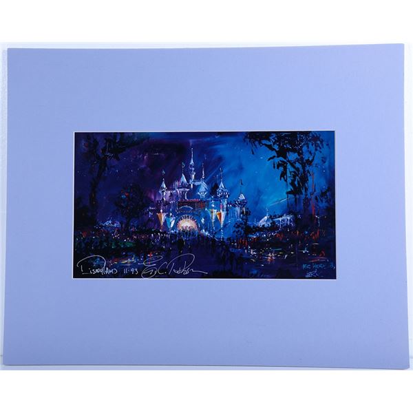 Disneyland  Castle at Night  Lithograph Signed Eric Robison