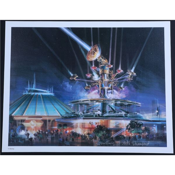 Disney  Futuristic Vehicles and Observatron  Lithograph Signed Eric Heschong