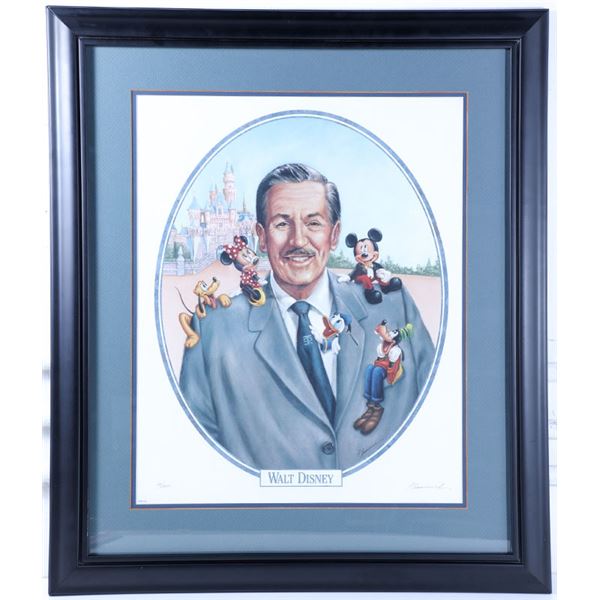 Disneyland  Walt Disney  Cast Member 100th Anniversary Lithograph Signed