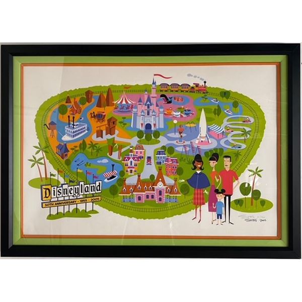 Disneyland SHAG LE 300 Park Map Lithograph