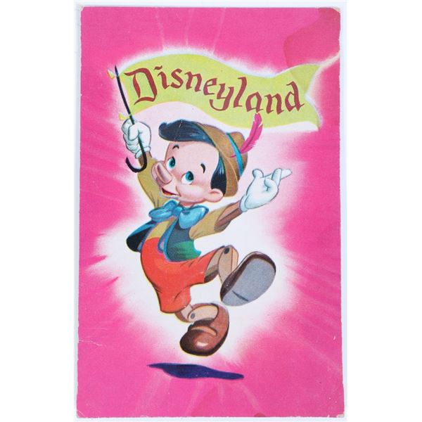 Disneyland Pinocchio Squeaker Postcard