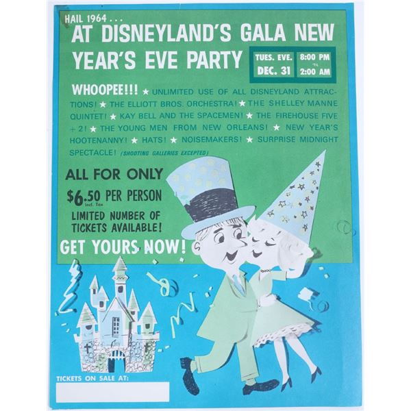 Disneyland 1964 New Year Flyer