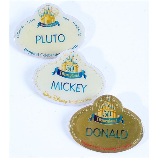 Disneyland 50th Anniversary Character Name Badges