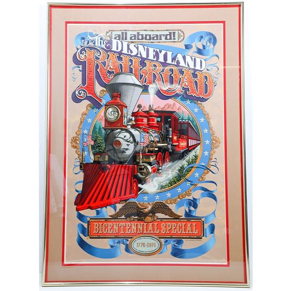 Disneyland Railroad Attraction Silkscreen Poster