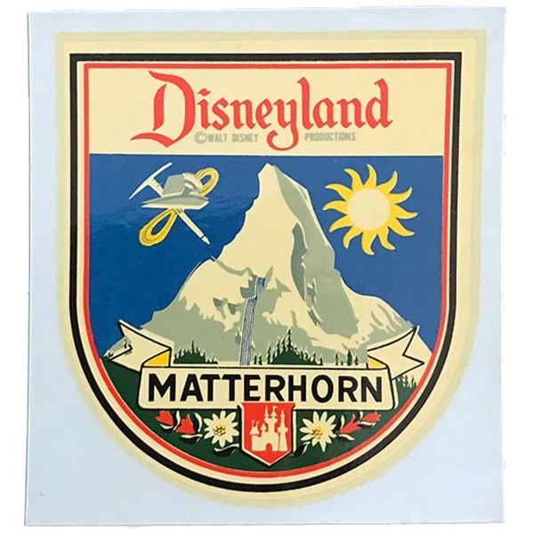 Disneyland Vintage Matterhorn Bobsleds Decal