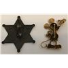 Image 2 : Disneyland Mickey Mouse Sheriff Badge & Large Pin