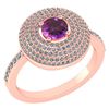 Certified 0.99 CTW Amethyst And Diamond 14k Rose Gold H