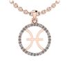 Certified 0.14 Ctw SI2/I1 Diamond 14K Rose Gold Zodiac