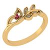 Image 1 : Certified 0.04 Ctw Ruby And Diamond 14k Yellow Gold