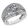 Certified 1.78 Ctw Diamond Wedding/Engagement 14K White