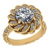 Certified 1.63 Ctw Diamond Wedding/Engagement 14K Yello