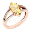 Certified 2.20 Ctw Citrine And Diamond VS/SI1 Ring 14K