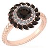 Image 1 : Certified 2.40 Ctw Smoky Quartz And Diamond VS/SI1 Halo