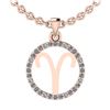 Certified 0.19 Ctw SI2/I1 Diamond 14K Rose Gold Zodiac