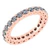 Certified 1.61 Ctw Diamond 14k Rose Gold Halo Band