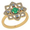 Certified 1.21 Ctw SI2/I1 Emerald And Diamond 14K Yello