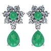 Certified 4.86 Ctw Emerald And Diamond Platinum Halo Da