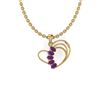 Certified 1.25 Ctw Amethyst 14K Yellow Gold Necklace