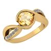 Certified 1.44 Ctw Citrine And Diamond 14k Yellow Gold