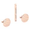 Image 1 : Certified 0.06 Ctw Diamond TiePin+ Gold Cufflinks Set 1