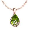 Image 1 : Certified 7.40 Ctw Peridot And Diamond VS/SI1 Necklace