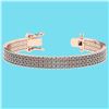 Image 1 : Certified 4.92 Ctw SI2/I1 Diamond 14K Rose Gold 3 Row B