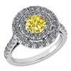 Image 1 : Certified 1.99 Ctw Treated Fancy Yellow Diamond And Whi