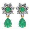 Certified 4.86 Ctw Emerald And Diamond 14k Yellow Gold