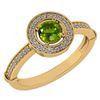 Image 1 : Certified 0.94 Ctw Peridot And Diamond 14k Yellow Gold