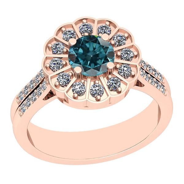 Certified 1.72 Ctw I2/I3 Treated Fancy Blue and White D