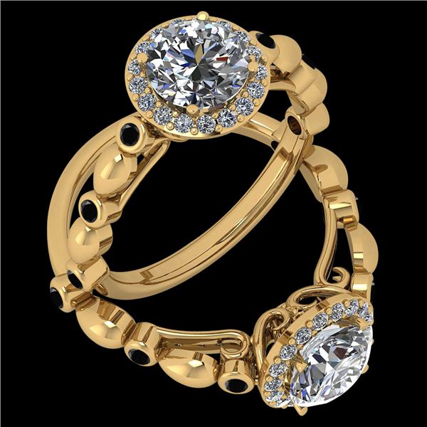 Certified 1.25 Ctw I2/I3 Treated Fancy Black And White