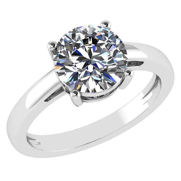 2.00 Ctw Diamond 14k White Gold Halo Ring VS/SI1