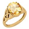 Image 1 : Certified 2.50 Ctw Citrine 14K Yellow Gold Solitaire Ri