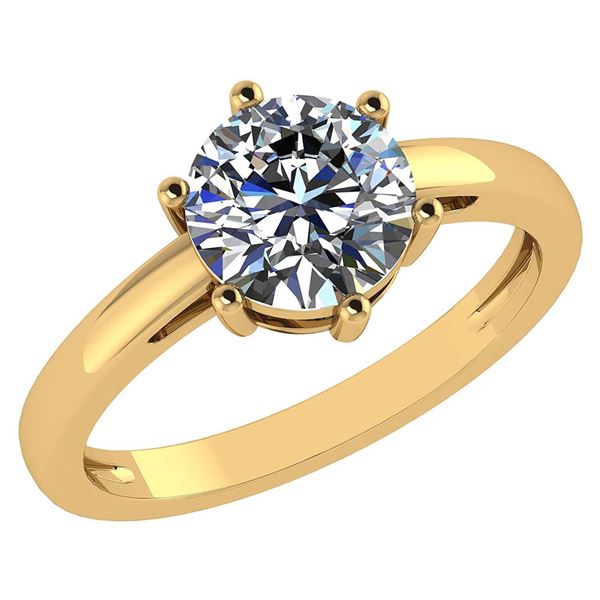 Certified 2.00Ctw Diamond 14k Yellow Gold Halo Ring G-H