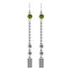 Image 1 : Certified 1.13 Ctw Peridot And Diamond VS/SI1 Earrings