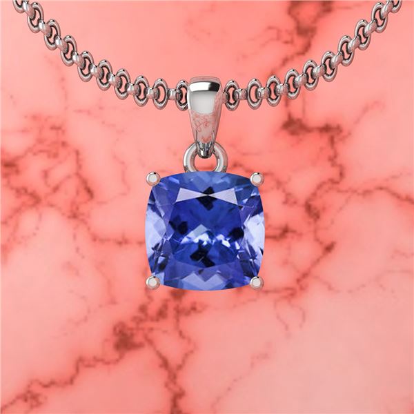 Certified 2.00 Ctw Tanzanite 14 K White Gold Solitaire