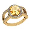 Image 1 : Certified 1.75 Ctw I2/I3 Citrine And Diamond 10k Yellow