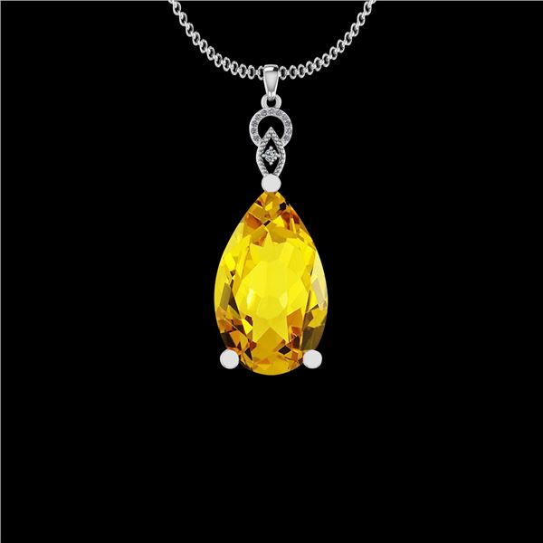 Certified 31.85 Ctw I2/I3 Lemon Topaz And Diamond 10K W