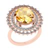 Image 1 : Certified 4.33 Ctw I2/I3 Citrine And Diamond 14K Rose G