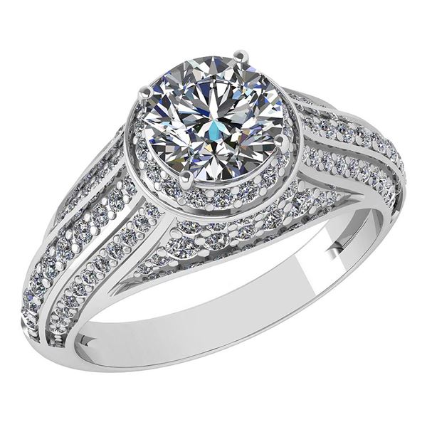 Certified 2.04 Ctw Diamond Engagement /Wedding 14K Whit