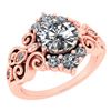 Image 1 : Certified 1.65 Ctw Diamond Wedding/Engagement 14K Rose