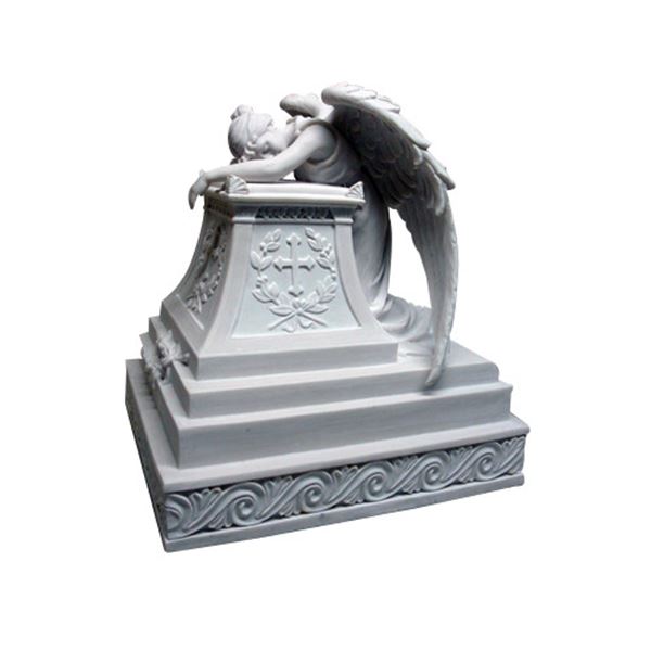 MOURNING ANGEL URN- WHITE